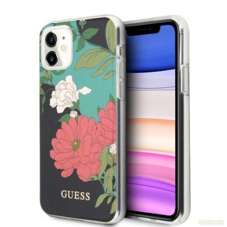 Guess GUHCN61IMLFL01 iPhone 11 czarny/black N°1 Flower Collection