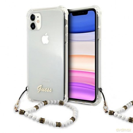 Guess GUHCN61KPSWH iPhone 11 6,1" Transparent hardcase White Pearl