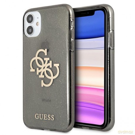 Guess GUHCN61PCUGL4GBK iPhone 11 6,1" czarny/black hard case Glitter 4G Big Logo