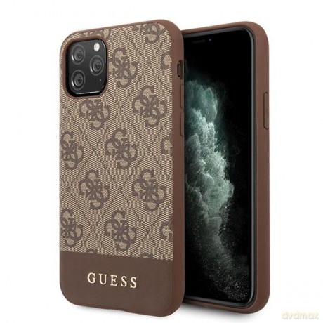 Guess GUHCN65G4GLBR iPhone 11 Pro Max brązowy/brown hard case 4G Stripe Collection