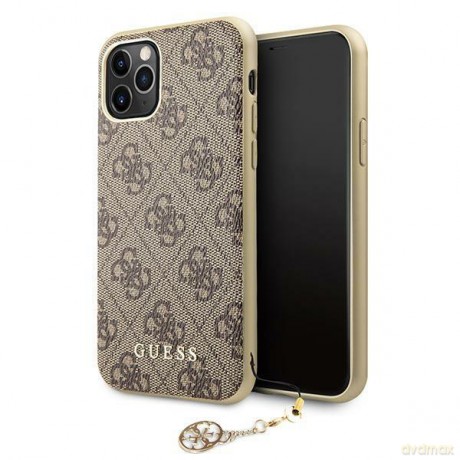 Guess GUHCN65GF4GBR iPhone 11 Pro Max 6,5" brązowy/brown hard case 4G Charms Collection