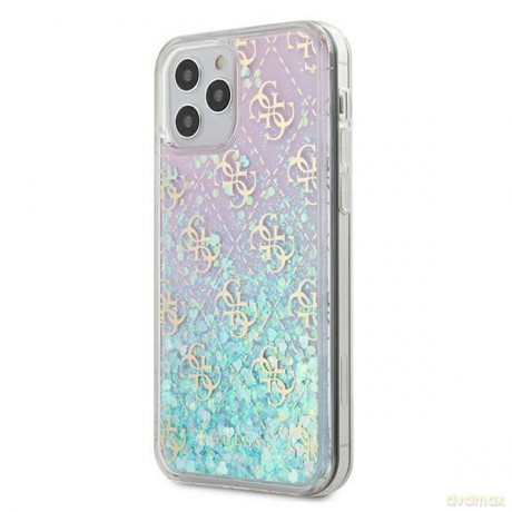 Guess GUHCP12LLG4GGBLPI iPhone 12 Pro Max 6,7" różowy/pink hardcase Gradient Liquid Glitter 4G