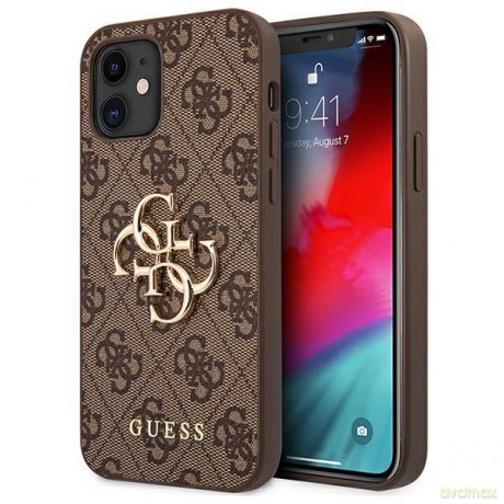 Guess GUHCP12S4GMGBR iPhone 12 mini 5,4" brązowy/brown hardcase 4G Big Metal Logo