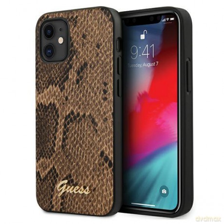 Guess GUHCP12SPUSNSMLBR iPhone 12 mini 5,4" brązowy/brown hardcase Script Python Collection