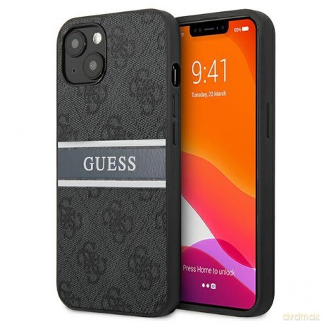 Guess GUHCP13M4GDGR iPhone 13 6,1" szary/grey hardcase 4G Stripe