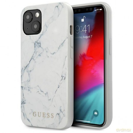 Guess GUHCP13MPCUMAWH iPhone 13 6,1" biały/white hardcase Marble