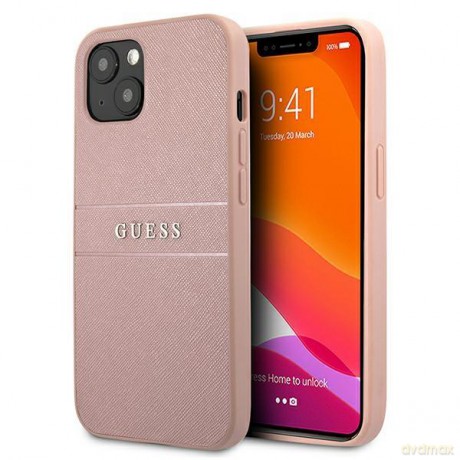 Guess GUHCP13MPSASBPI iPhone 13 6,1" różowy/pink hardcase Saffiano Stripe