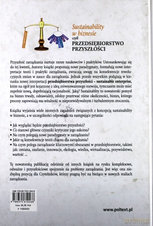 Sustainability W Biznesie Czyli Przedsiębiorstwo Przyszłości (twarda) [KSIĄŻKA]