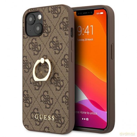 Guess GUHCP13S4GMRBR iPhone 13 mini 5,4" brązowy/brown hardcase 4G with ring stand