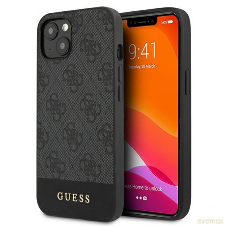 Guess GUHCP13SG4GLGR iPhone 13 mini 5,4" szary/grey hardcase 4G Stripe Collection
