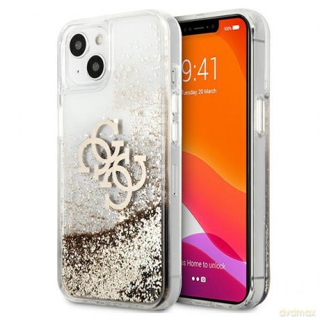 Guess GUHCP13SLG4GGO iPhone 13 mini 5,4" złoty/gold hardcase 4G Big Liquid Glitter