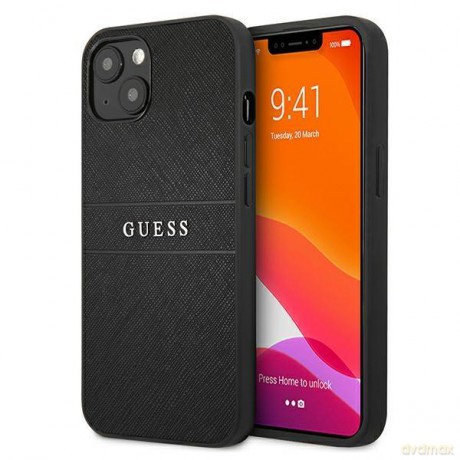 Guess GUHCP13SPSASBBK iPhone 13 mini 5,4" czarny/black Saffiano Strap