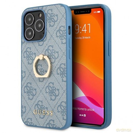 Guess GUHCP13X4GMRBL iPhone 13 Pro Max 6,7" niebieski/blue hardcase 4G with ring stand