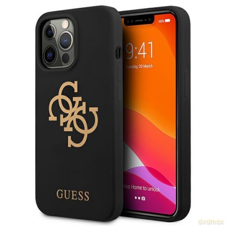 Guess GUHCP13XLS4GGBK iPhone 13 Pro Max 6,7" czarny/black hard case Silicone 4G Logo