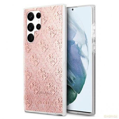 Guess GUHCS22LPCU4GLPI S22 Ultra S908 różowy/pink hardcase 4G Glitter