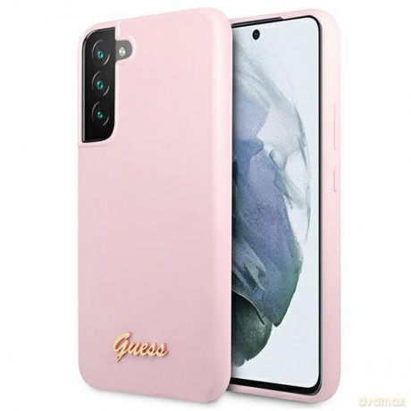 Guess GUHCS22SLSLMGLA S22 S901 lawenda/lavender hardcase Silicone Script Metal Logo