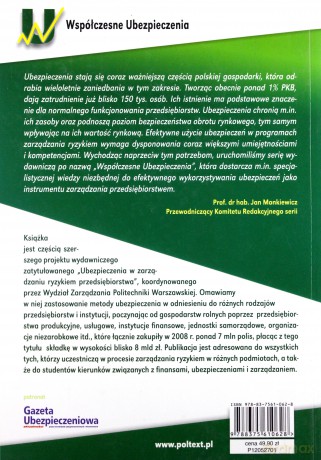 Ubezpieczenia W Zarządzaniu Ryzykiem Przedsiębiorstwa (broszurowa) - Lech Gąsiorkowicz, Jan Monkiewicz [KSIĄŻKA]