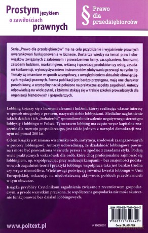 Lobbing Biznes Prawo Polityka (broszurowa) - Bogusław Piwowar, Jacek Świeca [KSIĄŻKA]