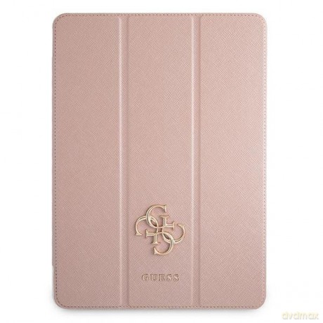 Guess GUIC12PUSASPI iPad 12,9" 2021 Book Cover różowy/pink Saffiano Collection