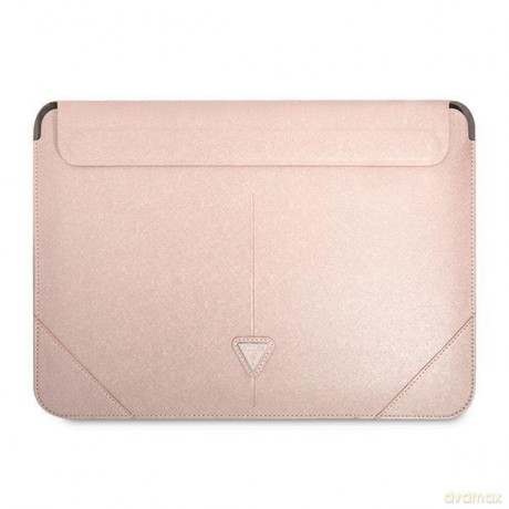 Guess Sleeve GUCS14PSATLP 13/14" różowy /pink Saffiano Triangle Logo