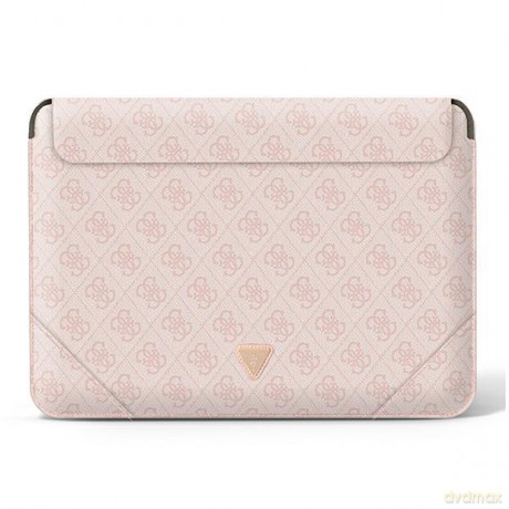Guess Sleeve GUCS16P4TP 16" rożowy /pink 4G Uptown Triangle logo