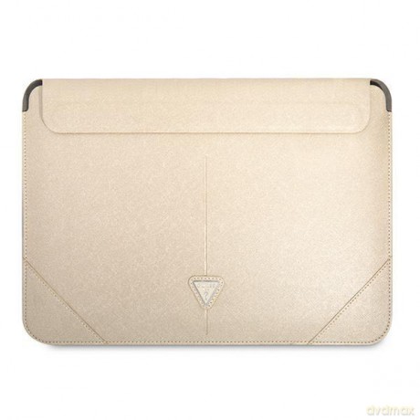 Guess Sleeve GUCS16PSATLE 16" beżowy /beige Saffiano Triangle Logo