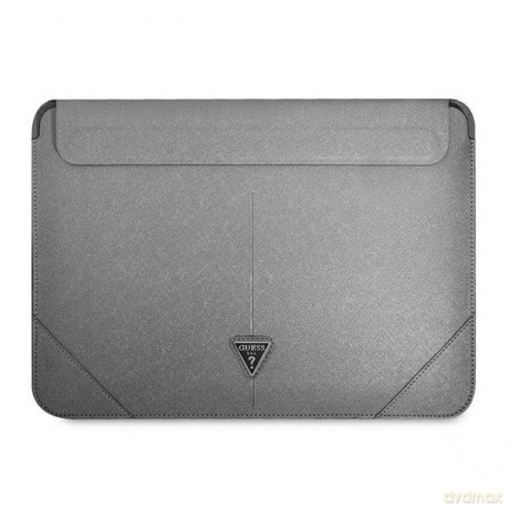 Guess Sleeve GUCS16PSATLG 16" srebrny /silver Saffiano Triangle Logo
