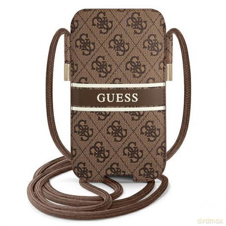 Guess Torebka GUPHL4GDBR 6,7" brązowy/brown hardcase 4G Stripe