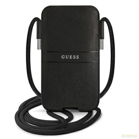 Guess Torebka GUPHLPSASBBK 6,7" czarny/black Saffiano Strap