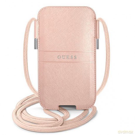 Guess Torebka GUPHLPSASBPI 6,7" różowy/pink Saffiano Strap