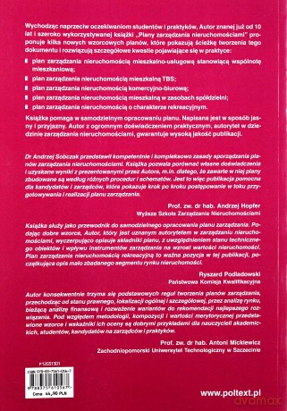 Plany Zarządzania Nieruchomościami Modele Metody Narzędzia - Andrzej Sobczak [KSIĄŻKA]