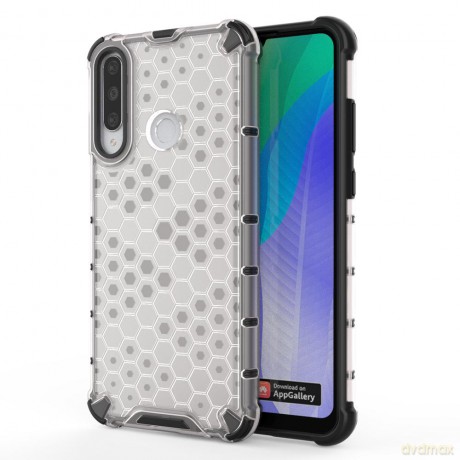 Honeycomb etui pancerny pokrowiec z żelową ramką Huawei Y6p przezroczysty