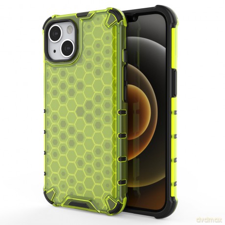 Honeycomb etui pancerny pokrowiec z żelową ramką iPhone 13 zielony