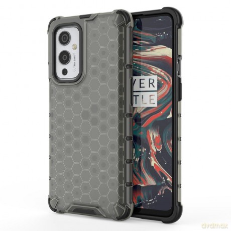 Honeycomb etui pancerny pokrowiec z żelową ramką OnePlus 9 czarny