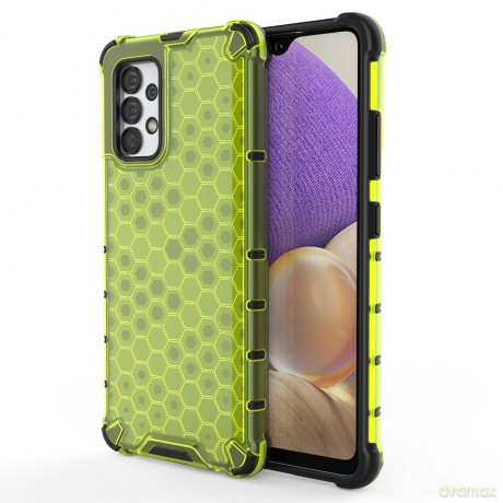 Honeycomb etui pancerny pokrowiec z żelową ramką Samsung Galaxy A32 4G zielony
