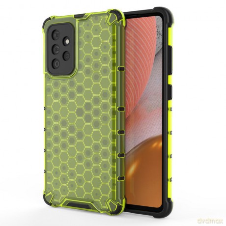 Honeycomb etui pancerny pokrowiec z żelową ramką Samsung Galaxy A72 4G zielony
