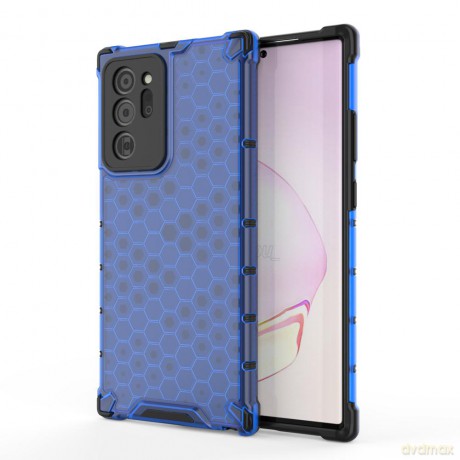 Honeycomb etui pancerny pokrowiec z żelową ramką Samsung Galaxy Note 20 niebieski