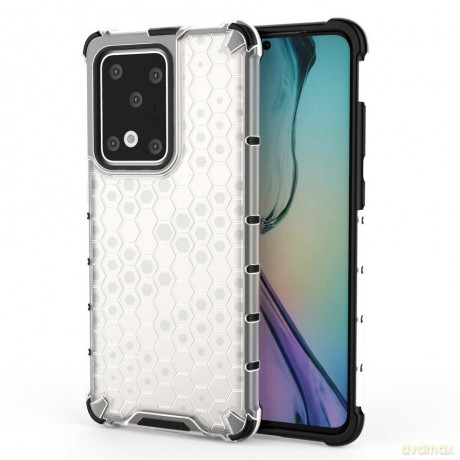 Honeycomb etui pancerny pokrowiec z żelową ramką Samsung Galaxy S20 Ultra przezroczysty