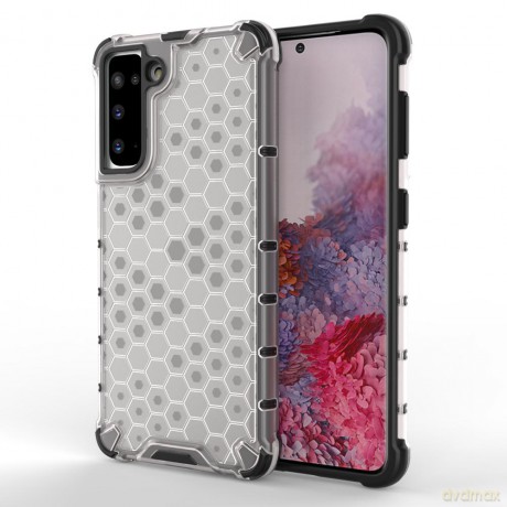 Honeycomb etui pancerny pokrowiec z żelową ramką Samsung Galaxy S21 5G przezroczysty