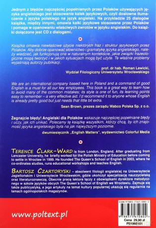 Żegnajcie Błędy Angielski Dla Polaków (broszurowa) - Bartek Czartoryski, Terence Clark-Ward [KSIĄŻKA]+[CD]