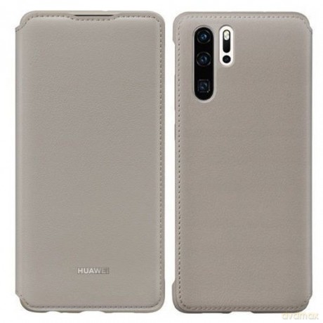 Huawei Wallet Cover etui pokrowiec z klapką Huawei P30 Pro khaki
