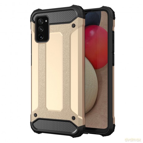 Hybrid Armor pancerne hybrydowe etui pokrowiec Samsung Galaxy A02s EU złoty