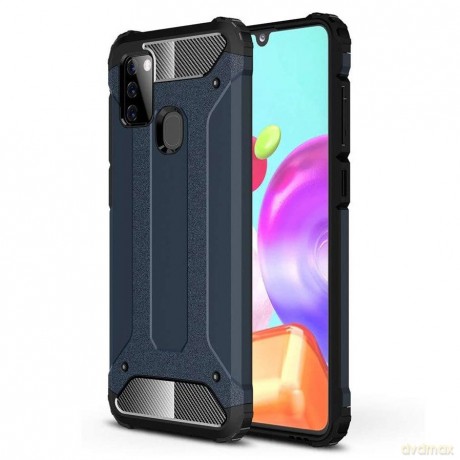 Hybrid Armor pancerne hybrydowe etui pokrowiec Samsung Galaxy A21S niebieski