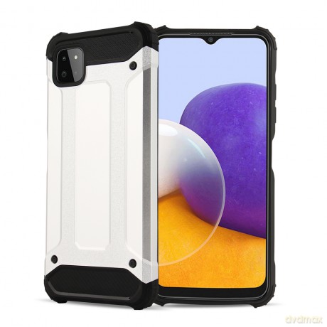Hybrid Armor pancerne hybrydowe etui pokrowiec Samsung Galaxy A22 5G srebrny