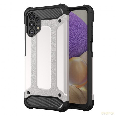 Hybrid Armor pancerne hybrydowe etui pokrowiec Samsung Galaxy A32 4G srebrny