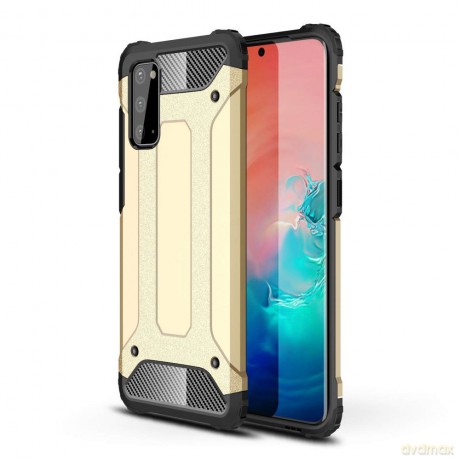 Hybrid Armor pancerne hybrydowe etui pokrowiec Samsung Galaxy A41 złoty