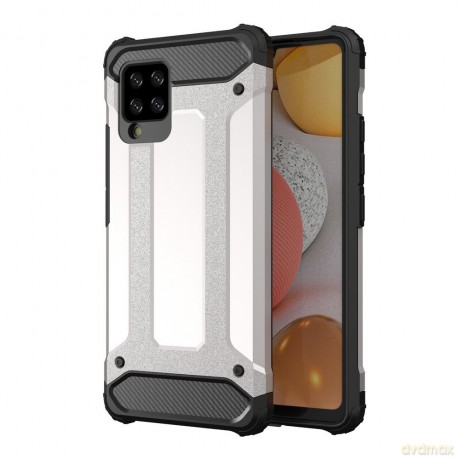 Hybrid Armor pancerne hybrydowe etui pokrowiec Samsung Galaxy A42 5G srebrny