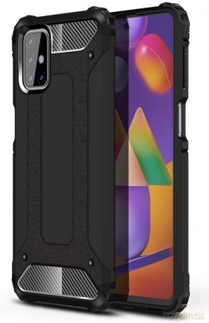 Hybrid Armor pancerne hybrydowe etui pokrowiec Samsung Galaxy M31s czarny