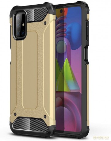 Hybrid Armor pancerne hybrydowe etui pokrowiec Samsung Galaxy M51 złoty