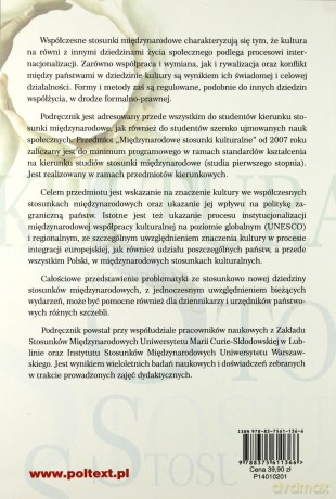 Międzynarodowe Stosunki Kulturalne Podręcznik Akademicki (broszurowa) - Agata W. Ziętek [KSIĄŻKA]